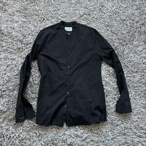 Zadig & Voltaire BlackRaw Hem Shirt Long Sleeve Fitted Sz Medium Men's